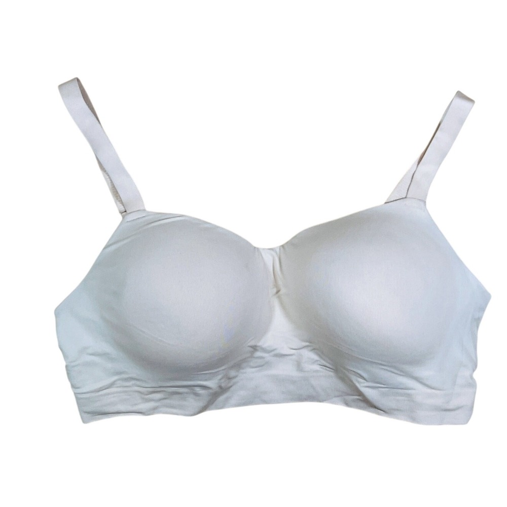 Truekind 2XL Wireless Everyday Bralette Nude Beige Stretch Comfort Plus Size Bra